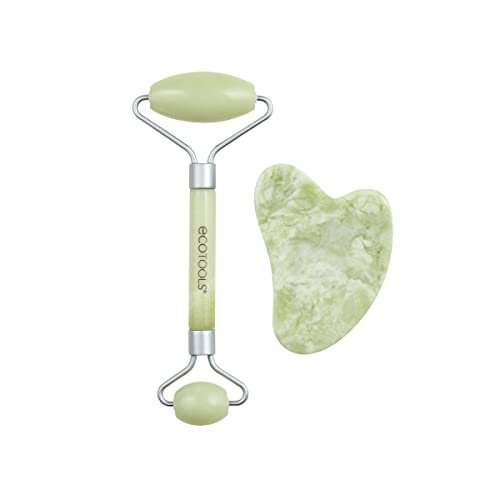 Jade Roller and Gua Sha Set (Light Green)